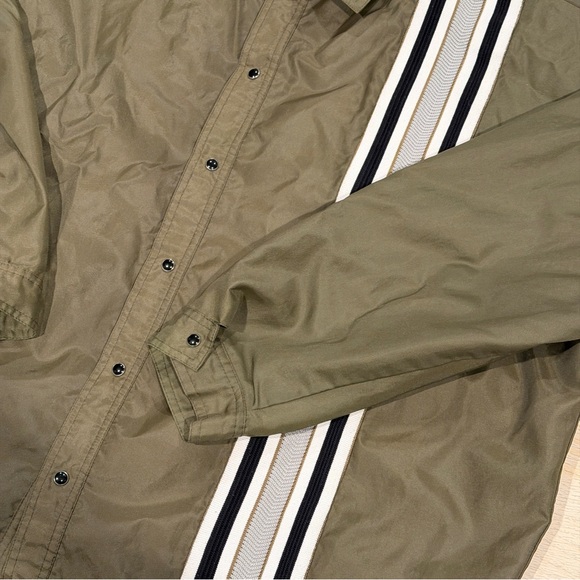 Vintage 90s Shop jacket Size L Olive Oversized - Picture 3 of 4